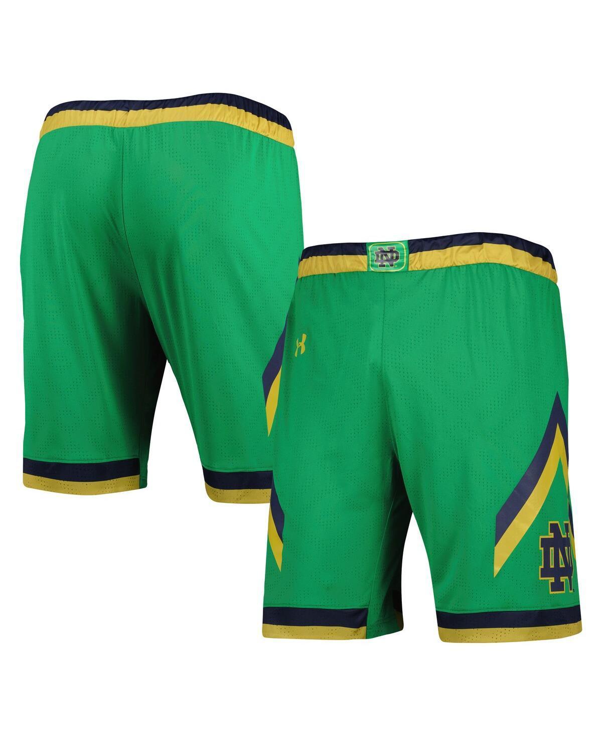 Men's Under Armour Green Notre Dame Fighting Irish Team Replica Basketball Shorts, Size: Small Product Image