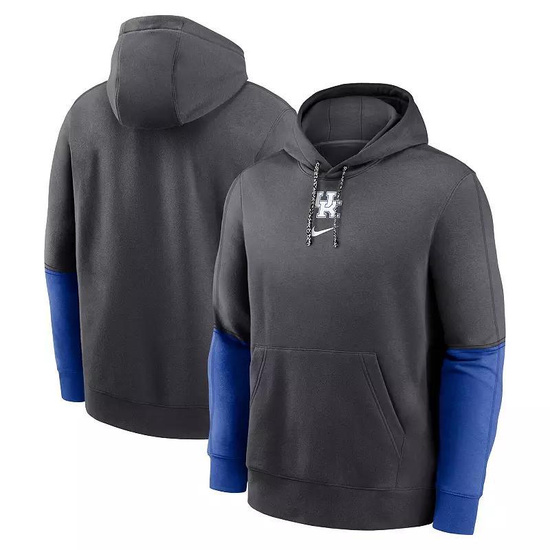 Men's Nike Black/Royal Duke Blue Devils 2024 Sideline Club Pullover Hoodie, Size: 2XL Product Image