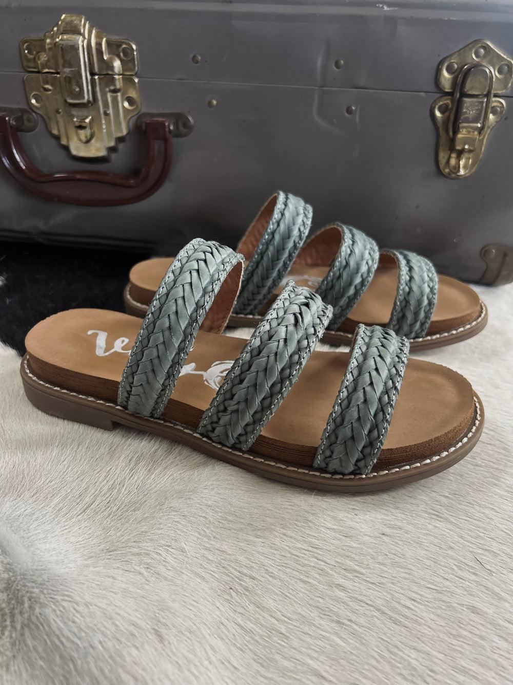 Very G Alba Teal Sandals Product Image