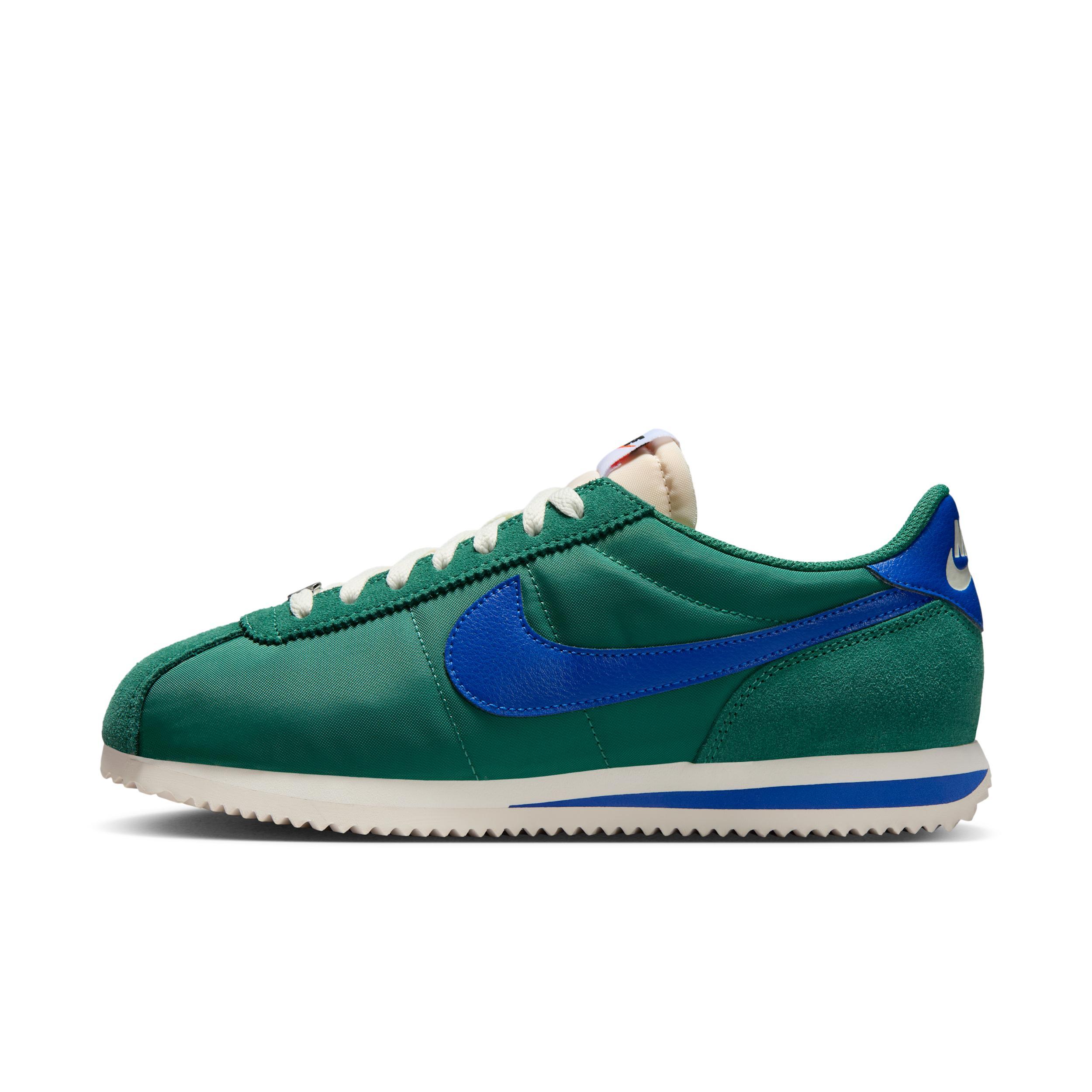 Nike Womens Cortex Textile Casual Shoes in Evergreen Aura/Sail/White Product Image