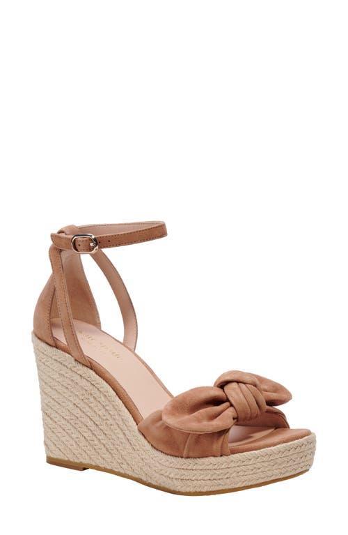 kate spade new york Tianna Metallic Leather Bow Platform Wedge Espadrille Sandals Product Image