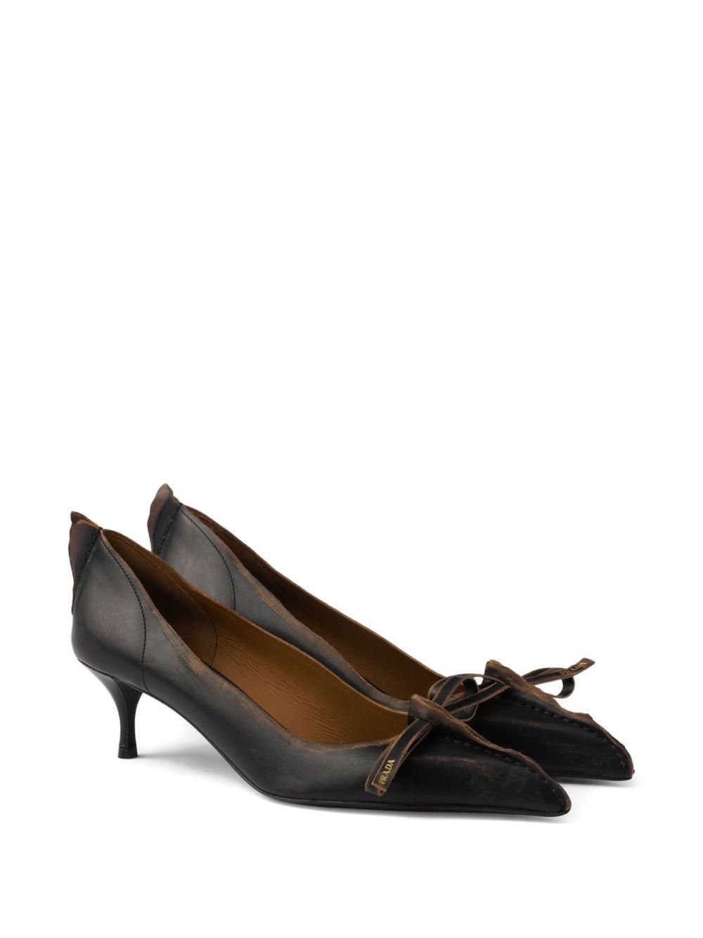 55mm Antiqued leather pumps Product Image
