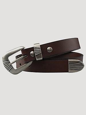 Women's Wrangler® Scallop 3 Piece Buckle Belt Product Image