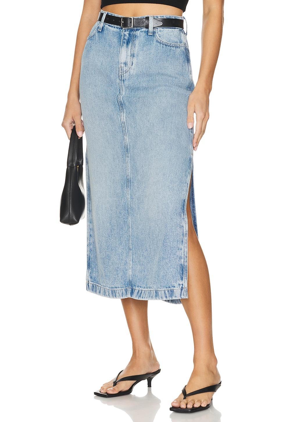 Midi Denim Skirt 7 For All Mankind Product Image