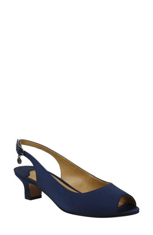 J. Renee Jenvey Satin Slingback Peep Toe Sandals Product Image