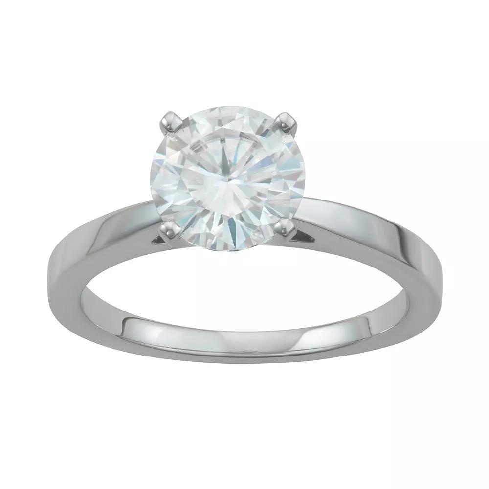 Charles & Colvard 14k White Gold 1 9/10 Carat T.W. Lab-Created Moissanite Solitaire Engagement Ring, Women's, Size: 8, 14k Whgold Product Image