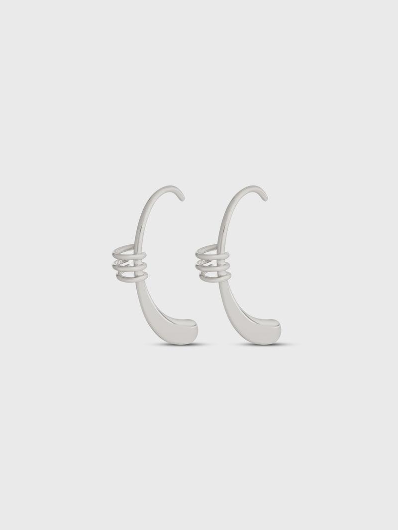 SILVER MONO EARRING Product Image