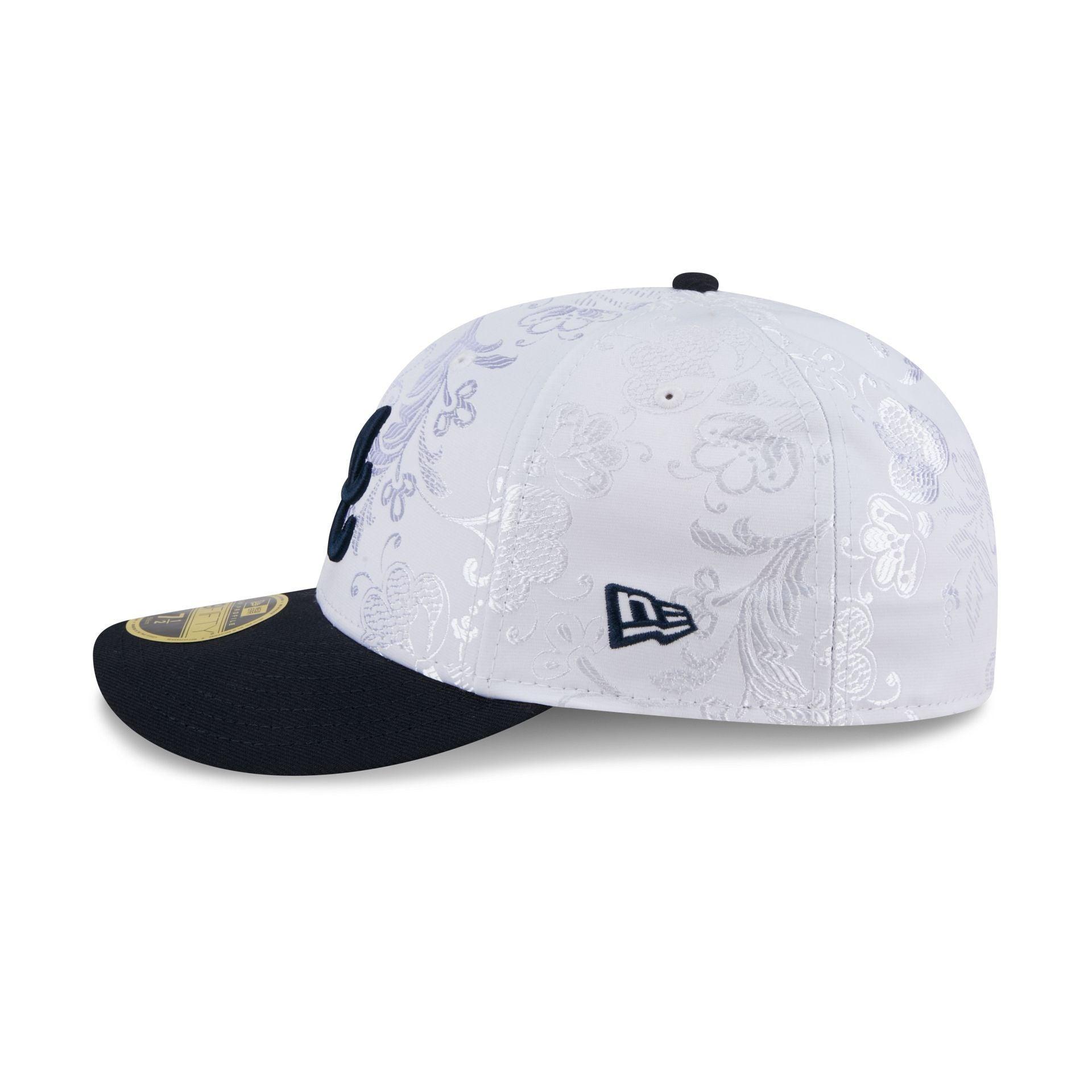 Atlanta Braves Floral Shine Low Profile 59FIFTY Fitted Hat Male Product Image