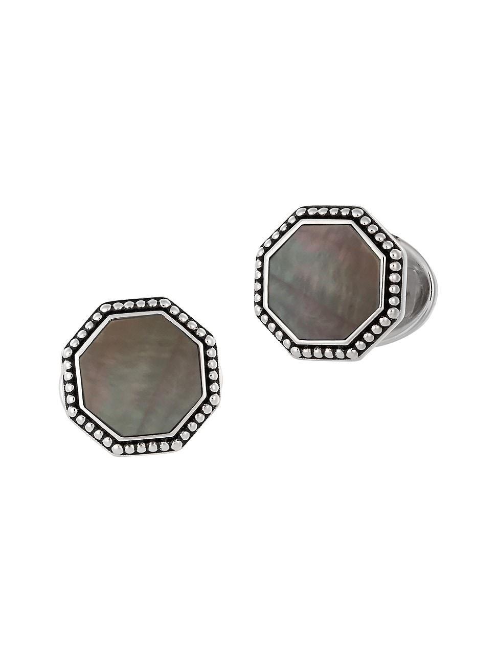Mens Octagon Mother-of-Pearl Cufflinks Product Image
