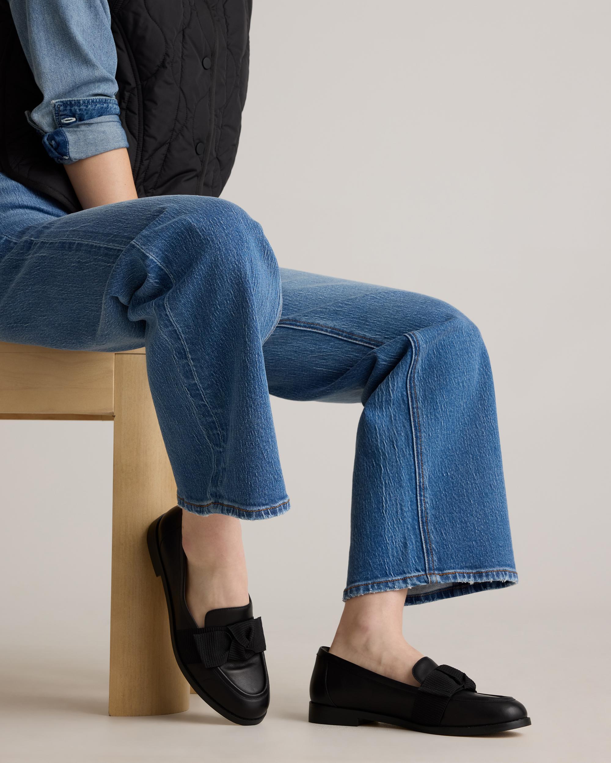 Quince | Women's Italian Leather Bow Penny Loafer Product Image
