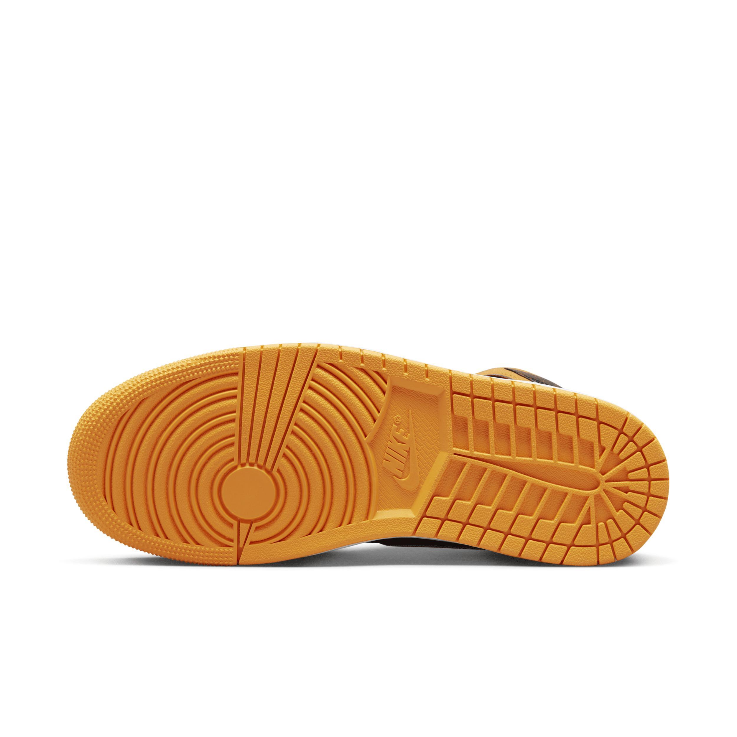 Jordan Mens AJ 1 MID SE V2 - Basketball Shoes Orange/Black/Red Product Image