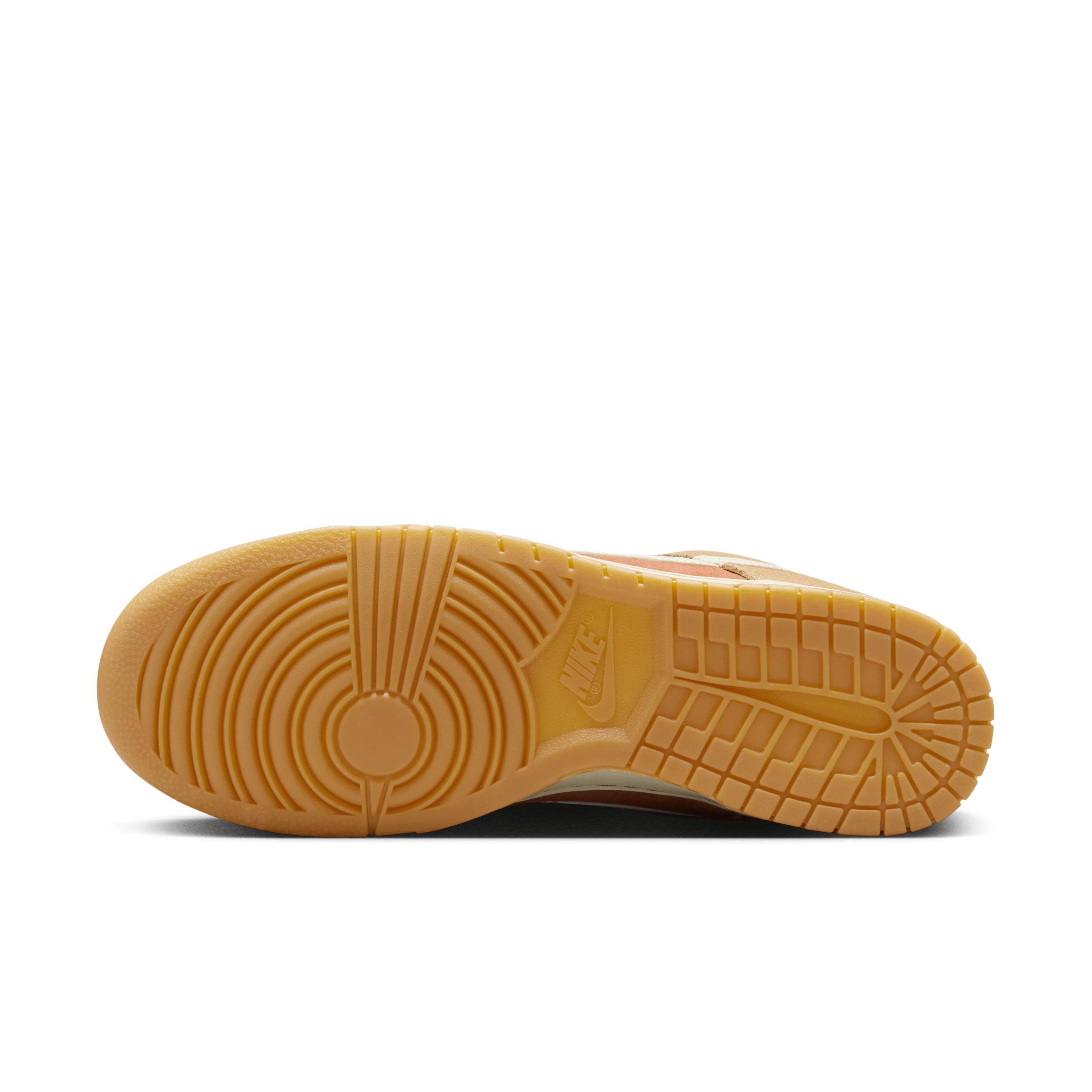 Nike Mens Dunk Low Retro SE Casual Shoes in Pale Ivory/White/Light Orewood Brown Product Image