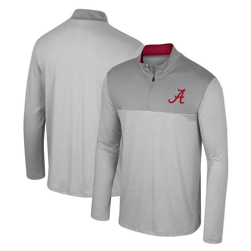 Mens Colosseum Gray Michigan Wolverines Tuck Quarter-Zip Top Product Image