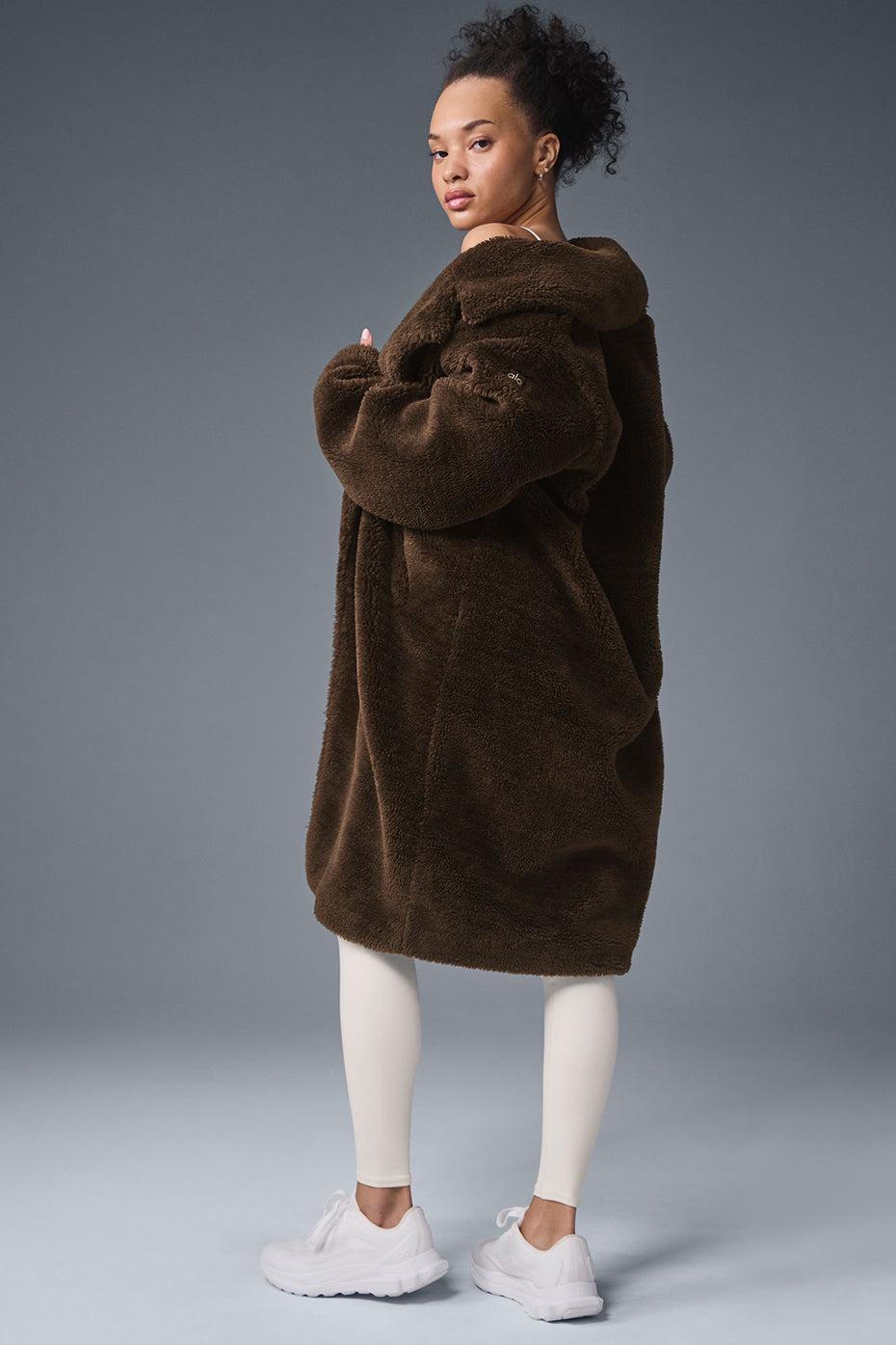 Alo Yoga | Oversized Sherpa Trench Jacket Brown Product Image