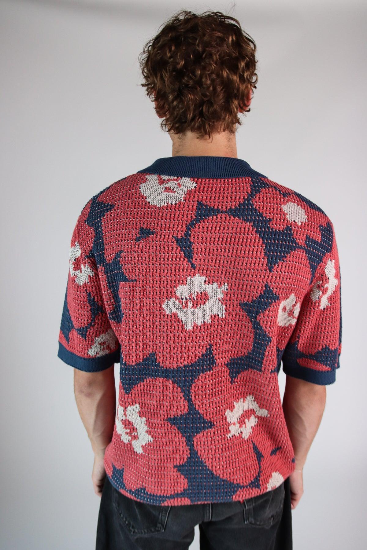 Pressed Flower Knit Button Up Product Image