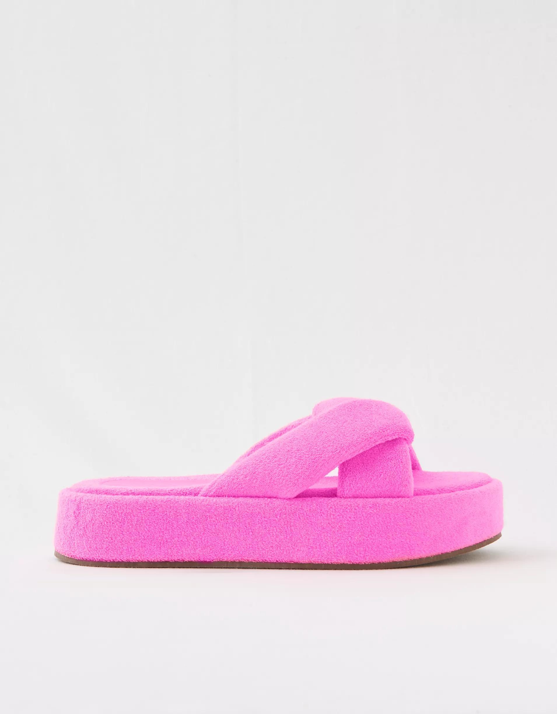 Aerie Terry Twist Platform Sandal Product Image