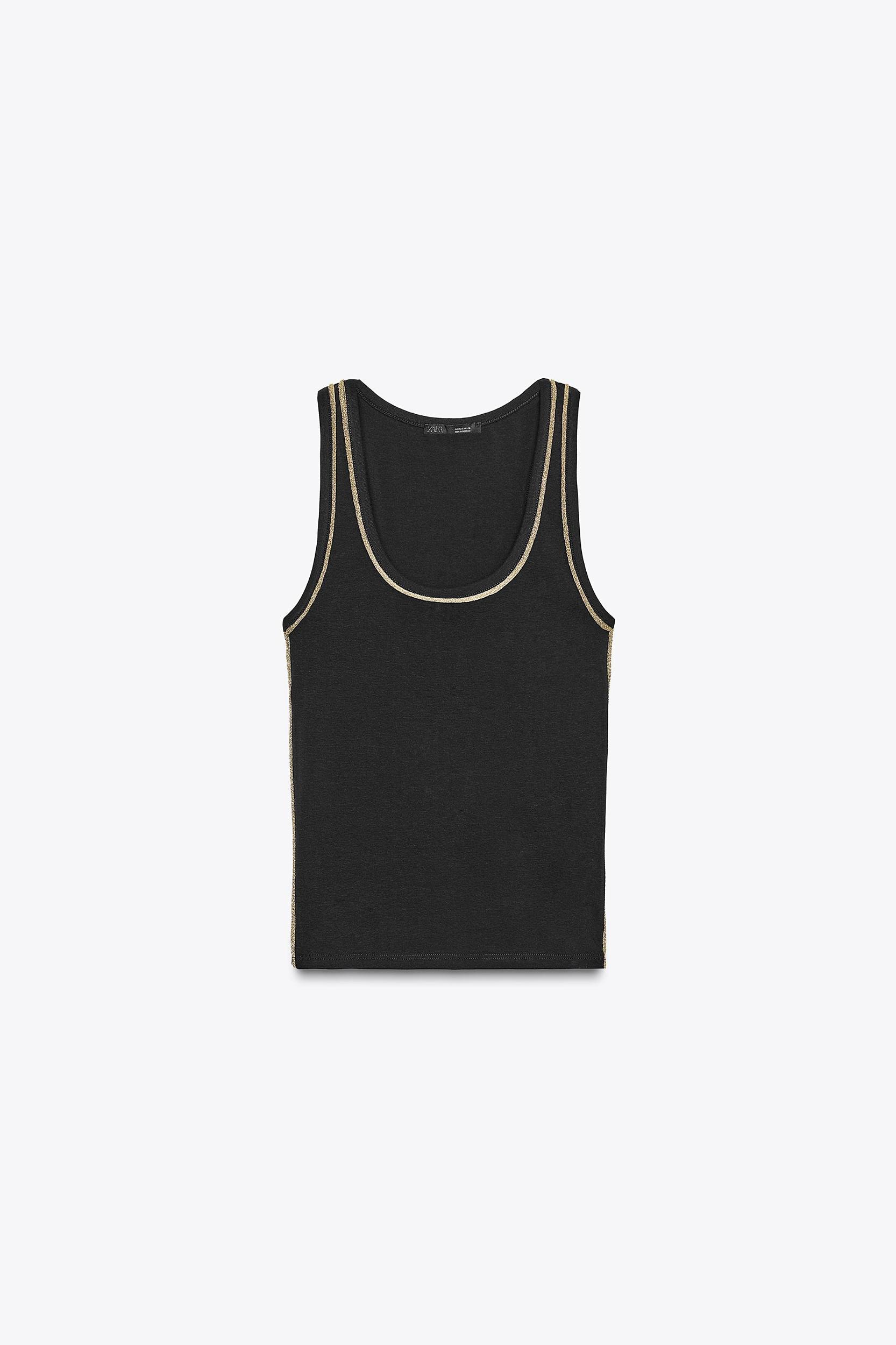 METALLIC THREAD TRIM TOP Product Image