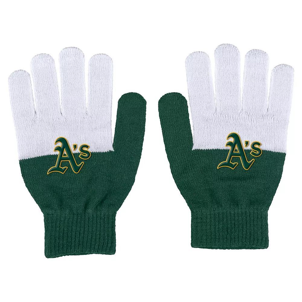 Women's WEAR by Erin Andrews Oakland Athletics Color-Block Gloves, Team Product Image
