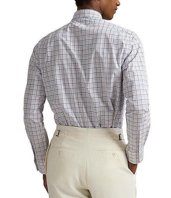 Polo Ralph Lauren Classic Mini Plaid Stretch Poplin Long Sleeve Woven Shirt Product Image