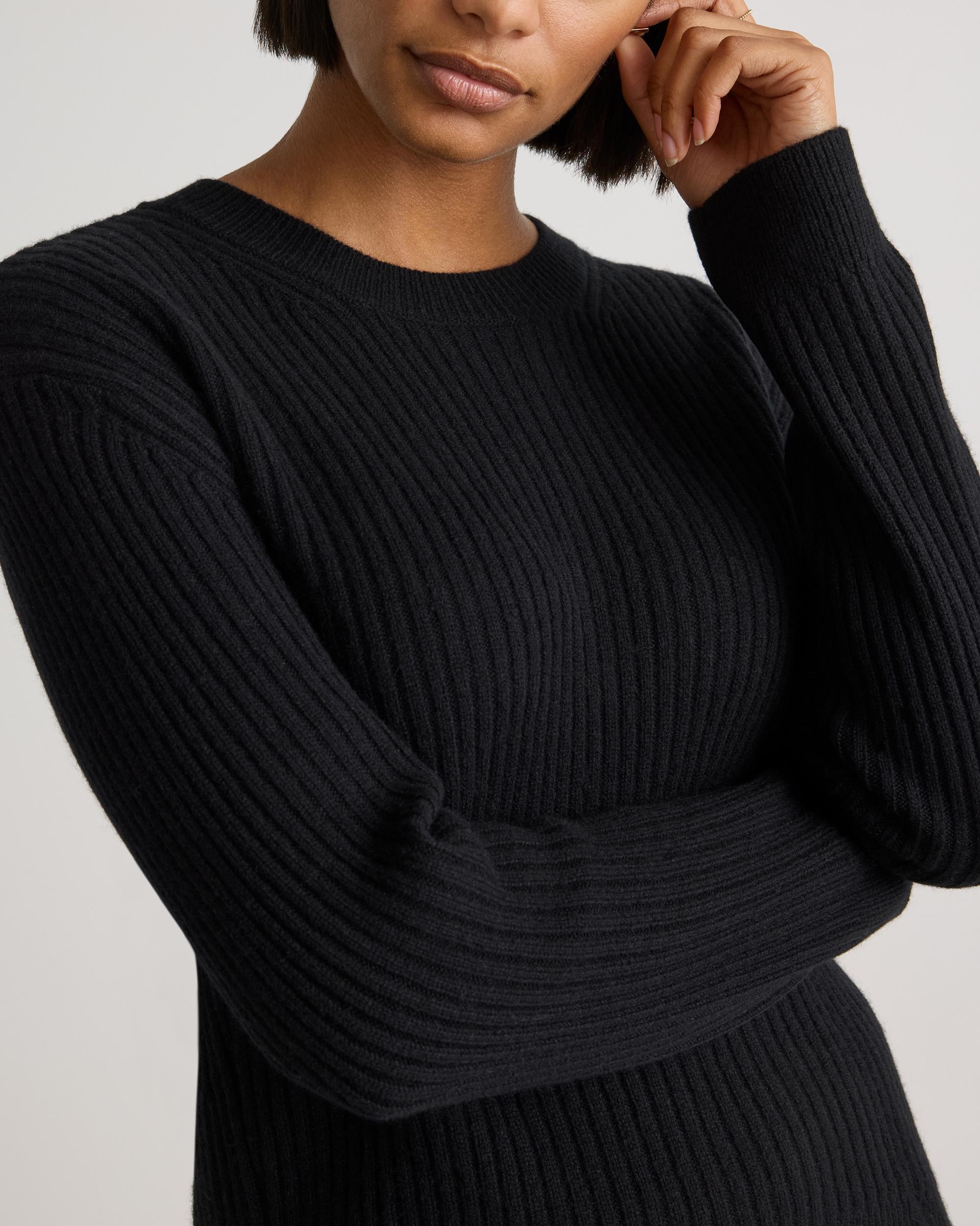 Quince | Women's Mongolian Cashmere Relaxed Wide-Rib Crewneck Sweater Product Image
