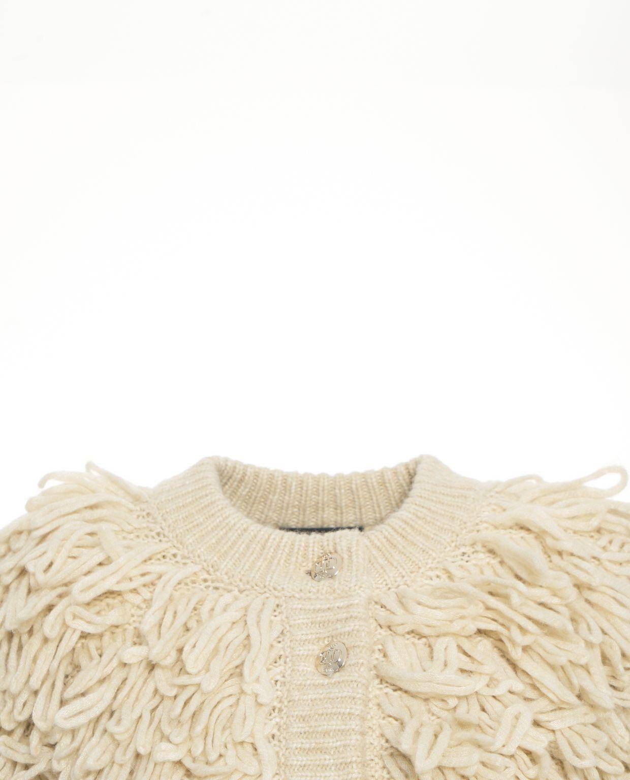 Knitted cardigan with fringe details Product Image