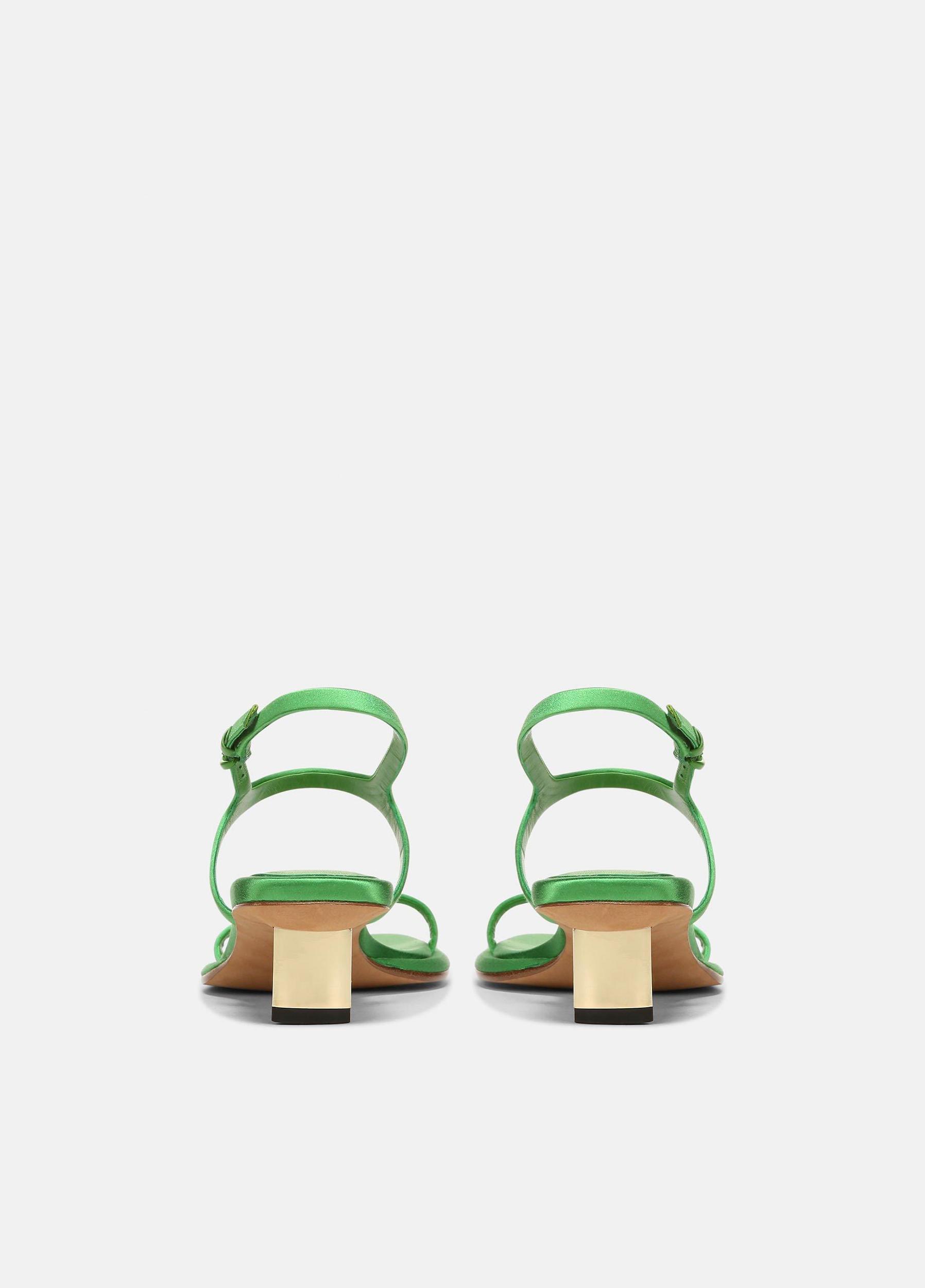 Ester Satin Heeled Sandal Product Image