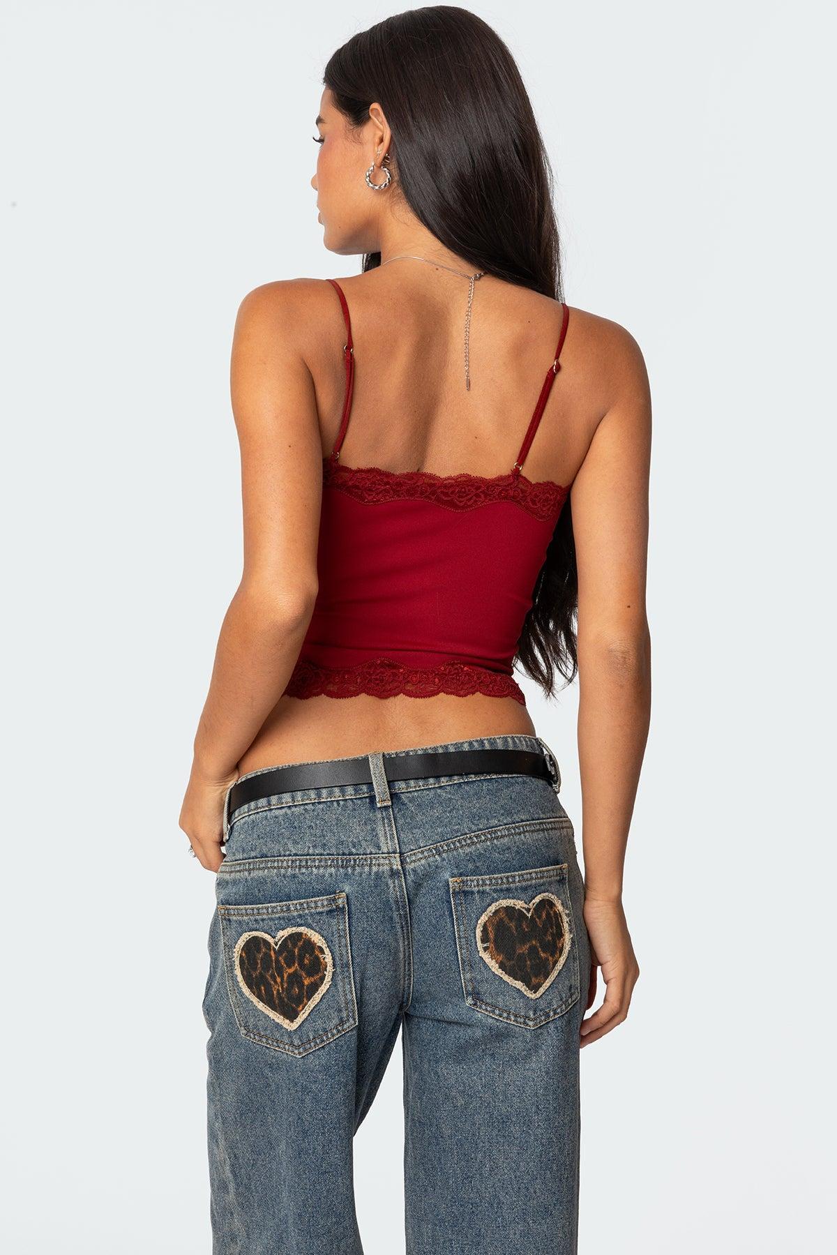 Cruella Lace Trim Tank Top Product Image