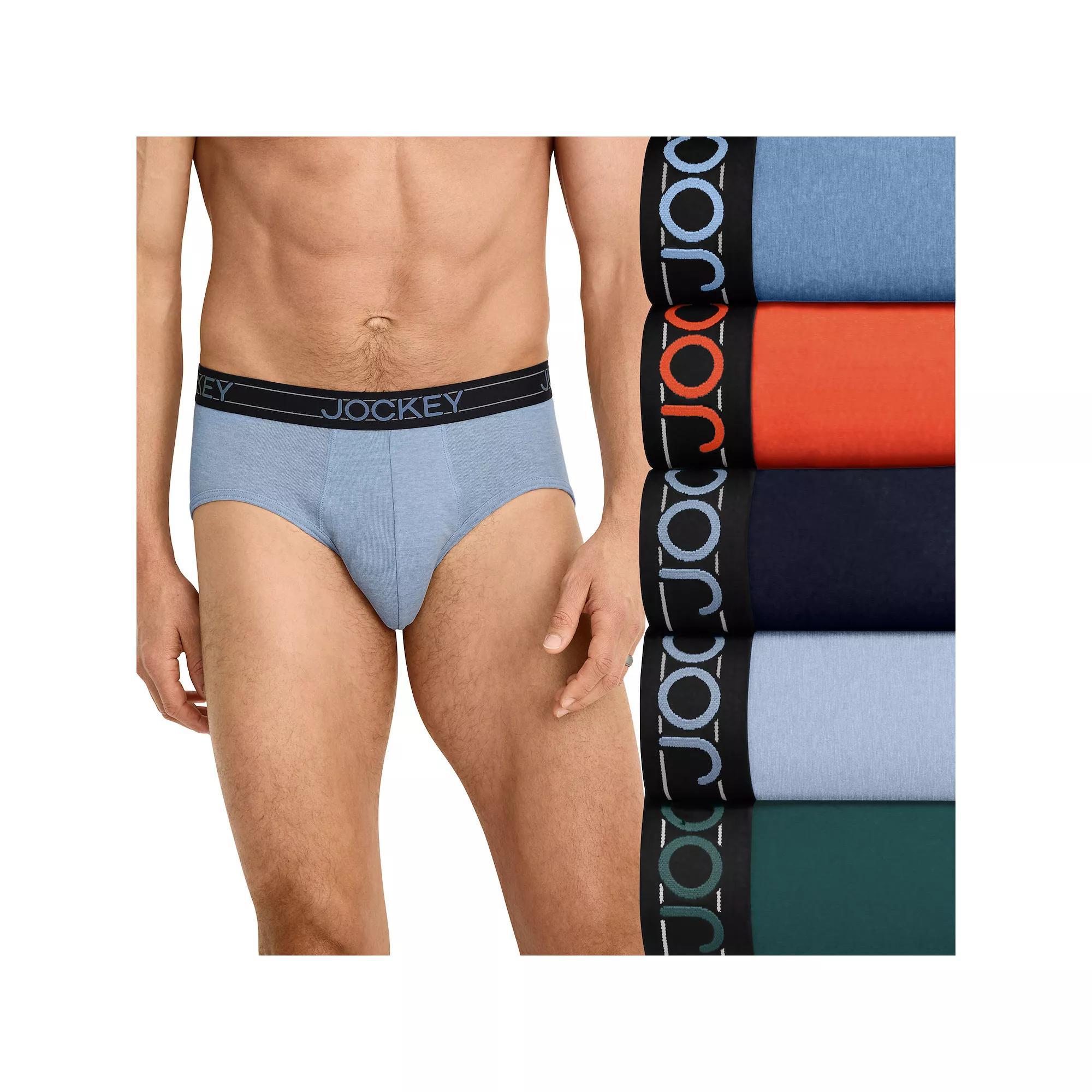 Men's Jockey® 5-Pack Cotton Blend Brief, Size: Large, Shower Team Product Image