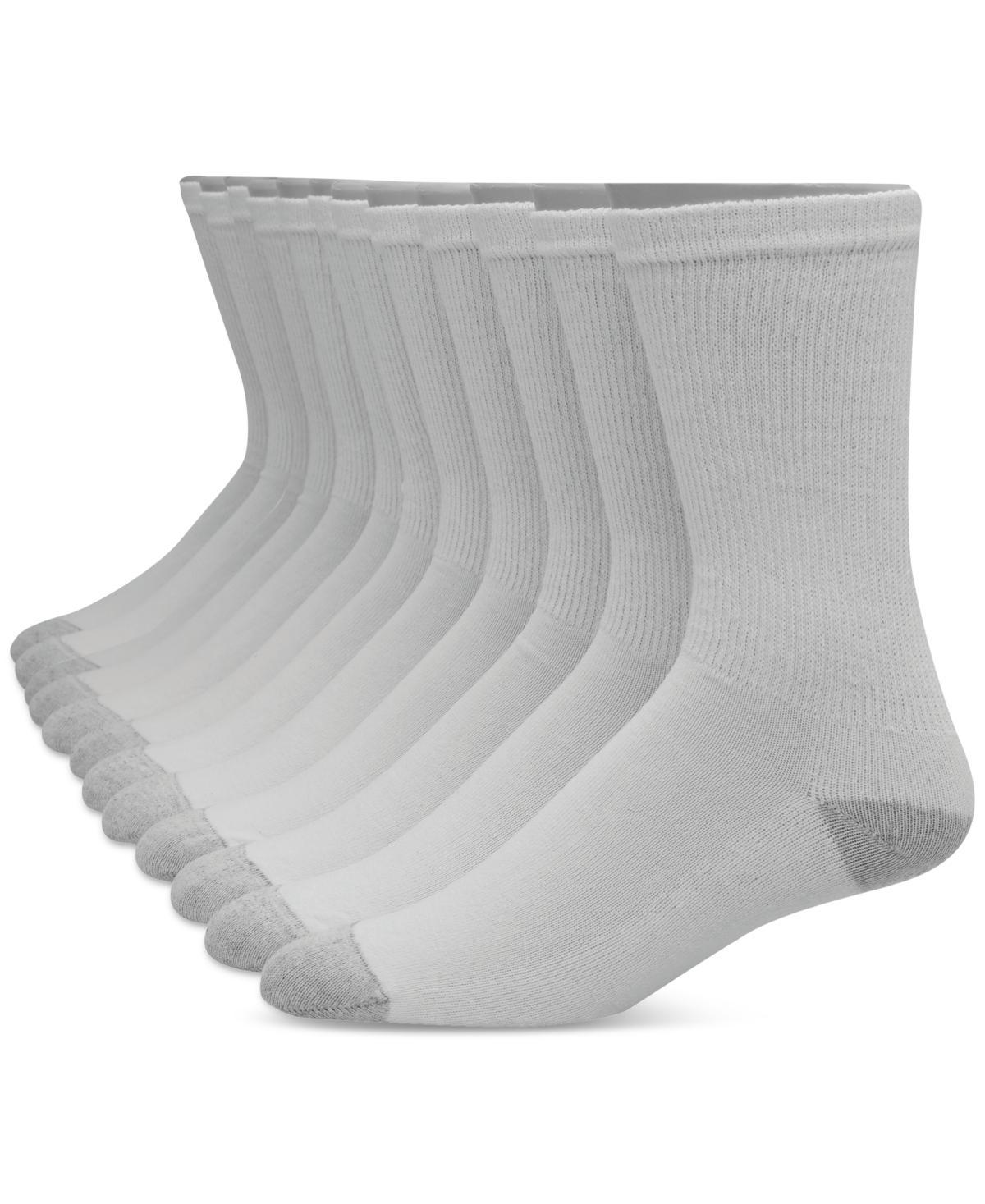 Hanes Ultimate Men's 12-Pack Soft & Durable Crew Socks, Size: 12-14, White Product Image