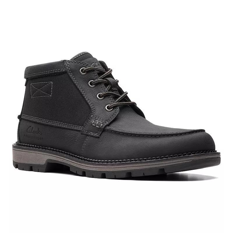 Clarks® Maplewalk Men's Leather Ankle Boots, Size: 7.5, Black Product Image