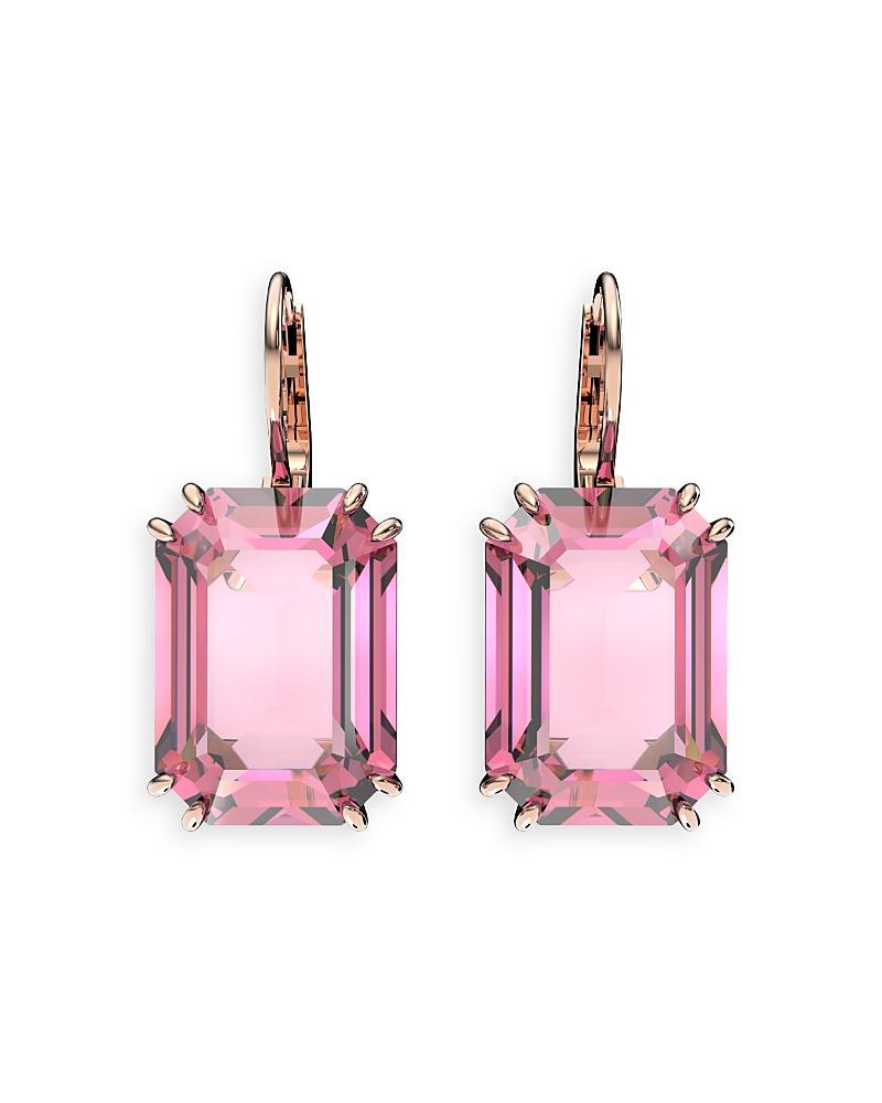 Swarovski Millenia Pink Crystal Drop Earrings in Rose Gold Tone Product Image