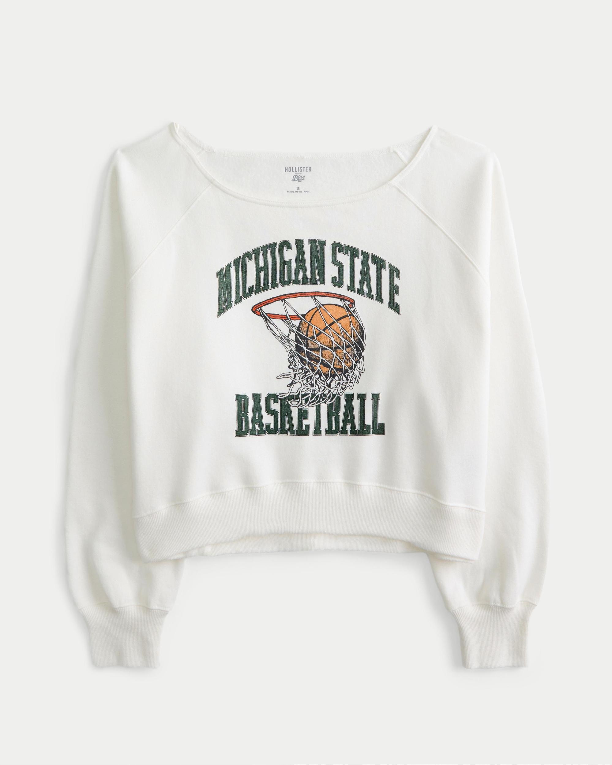 Easy Off-the-Shoulder NYC Graphic Sweatshirt Product Image