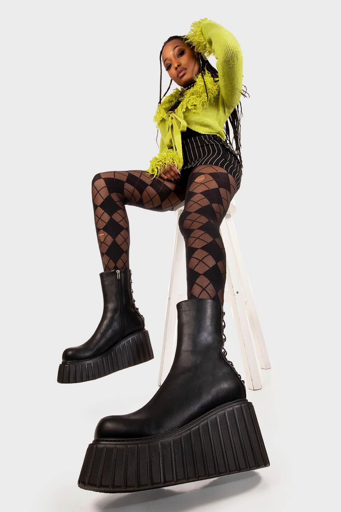 Say My Name Chunky Ankle Creeper Boots Product Image