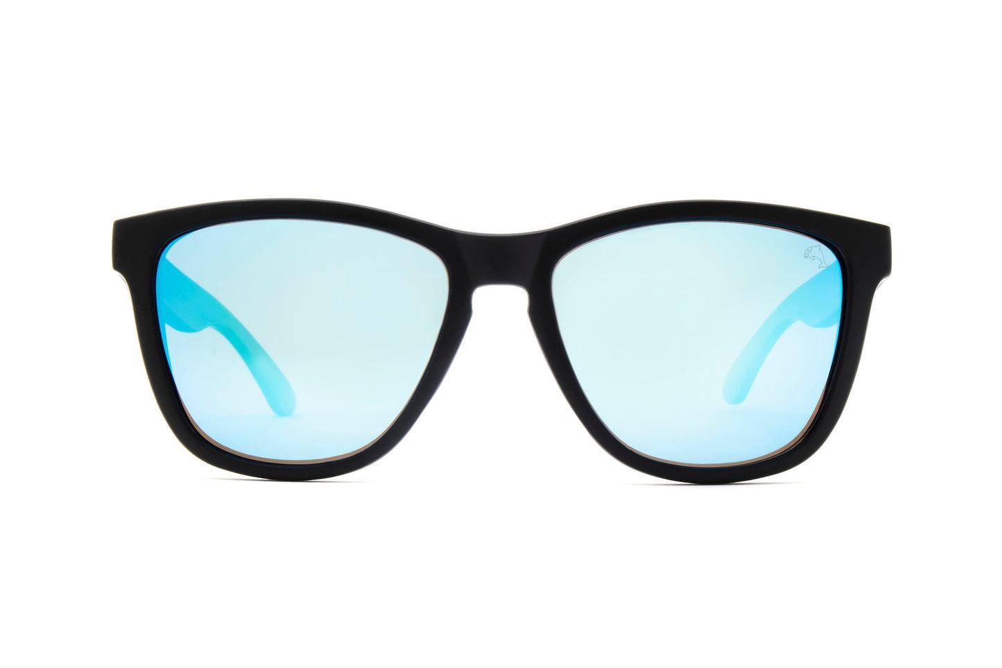 Biscayners Unbreakable Black-Blue Men's Sunglasses Product Image