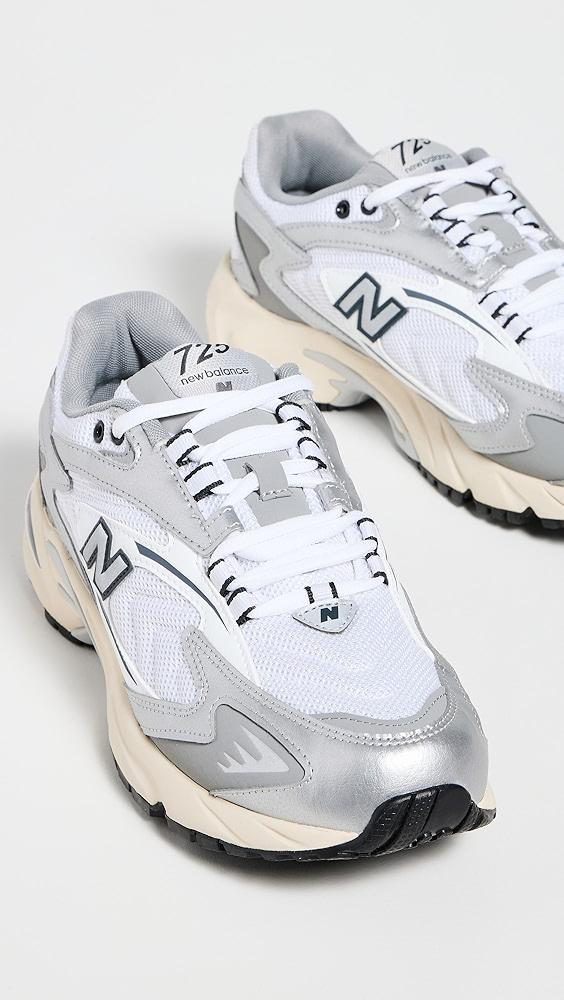New Balance 725 Unisex Sneakers White/Grey M 12 Product Image