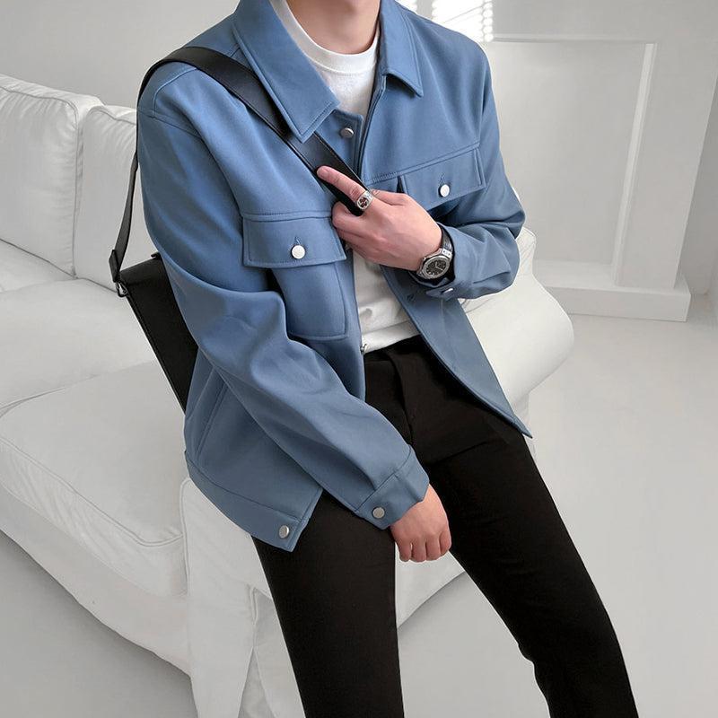 RT No. 2561 BLUE BUTTON COLLAR JK Product Image