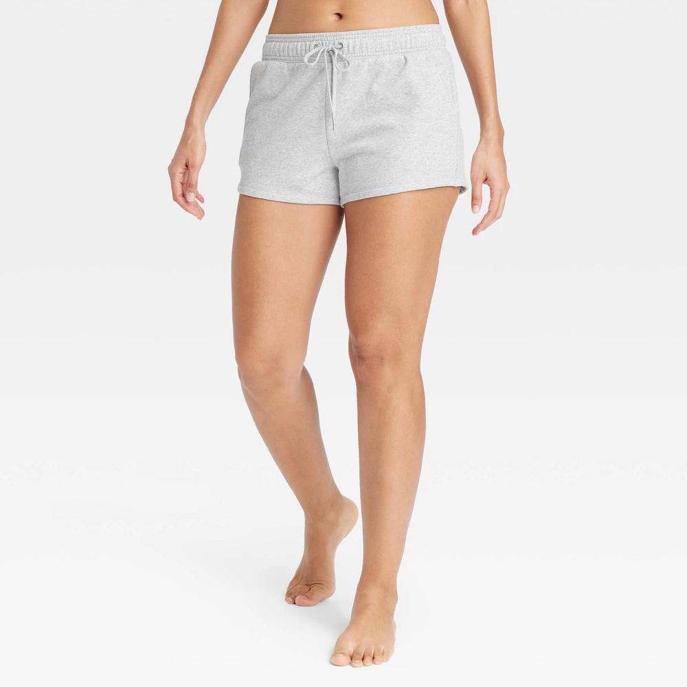 Women's Fleece Shorts - Auden™ L: Lounge Knit Midweight Above Knee Product Image