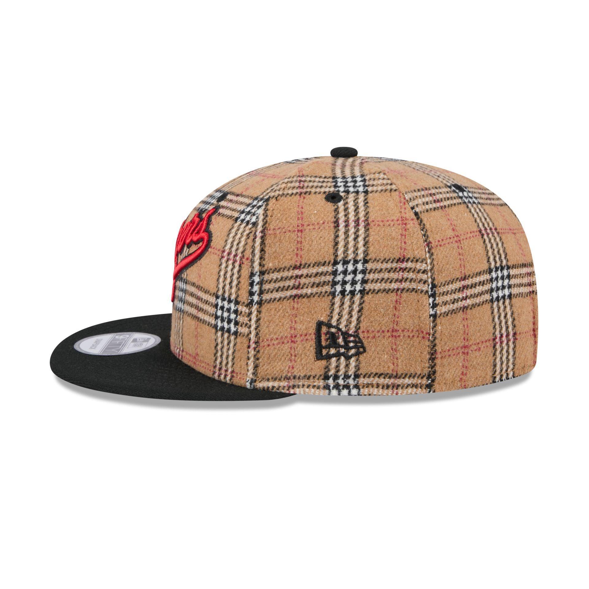 Detroit Tigers Tan Tartan 9FIFTY Snapback Hat Male Product Image