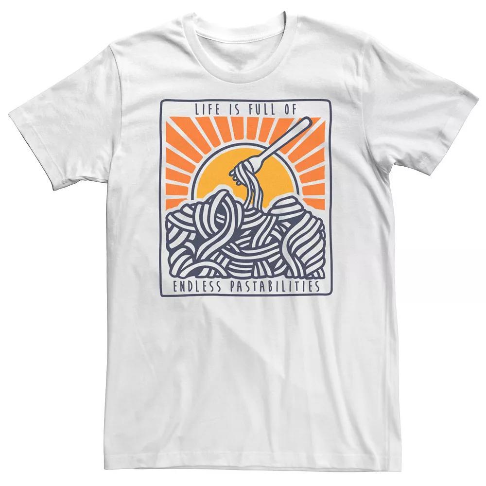 Big & Tall "Life Is Full Of Endless Pastabilities" Tee, Men's, Size: 3XL, Athletic Grey Product Image