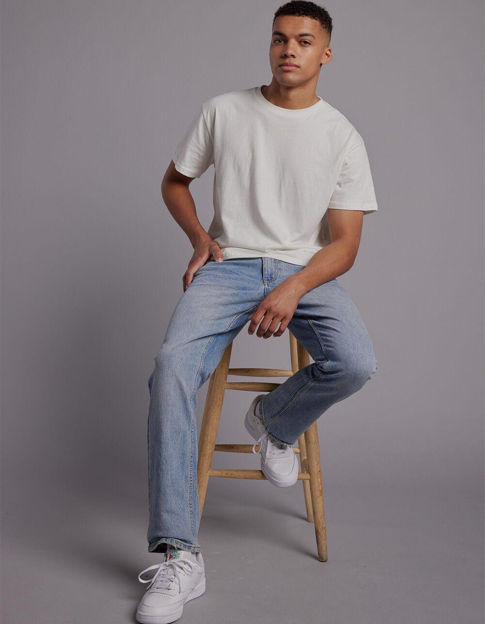 RSQ Mens Slim Straight Light Denim Jeans - LIGHT WASH Product Image