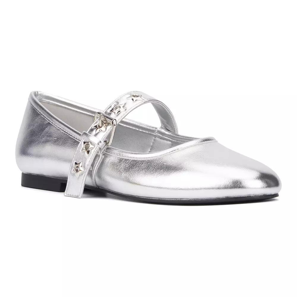 Olivia Miller Element Women's Maryjane Flats, Size: 9, Silver Product Image