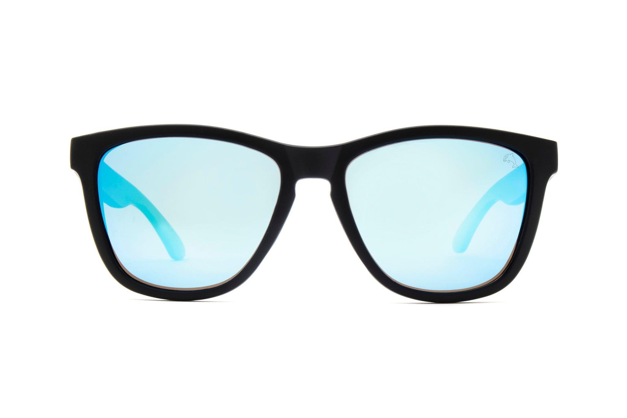 Biscayners Unbreakable Black-Blue Men's Sunglasses Product Image