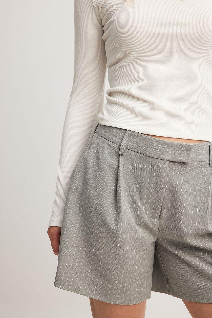 Pinstriped Tailored Shorts Product Image