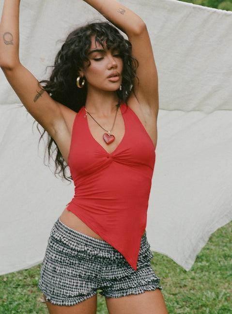 Chilli Halter Top Red Product Image