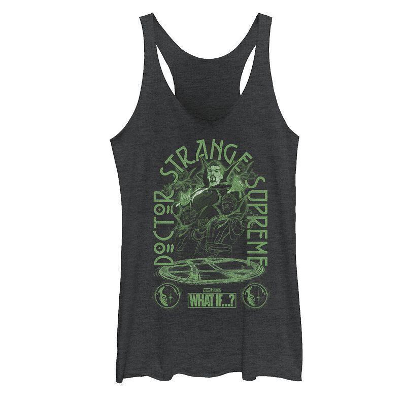 Juniors' Marvel What If Doctor Strange Supreme Logo Tank Top, Girl's, Size: Medium, Black Grey Product Image