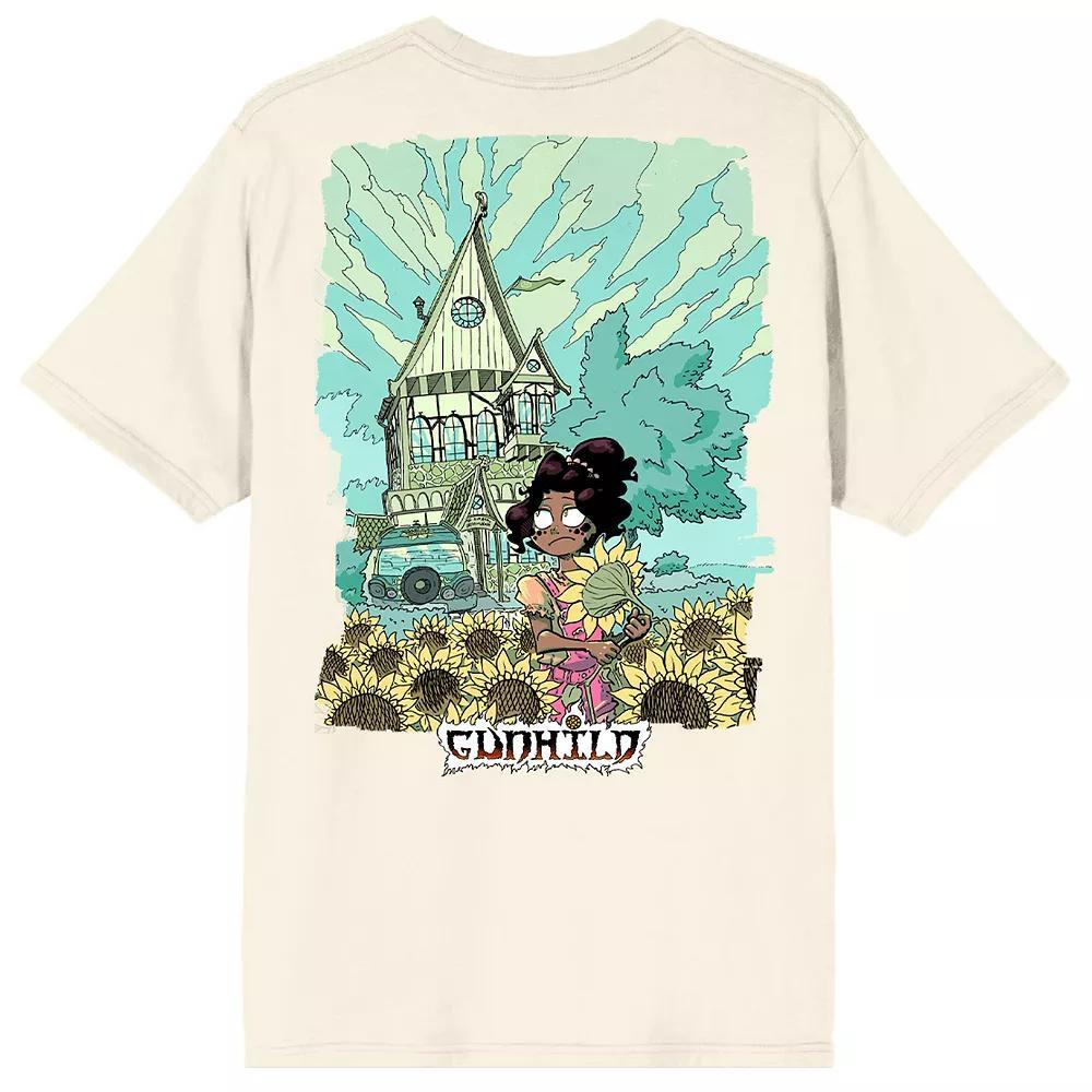 Men's Gunhild Sunflower Graphic Tee, Size: Small, Black Product Image