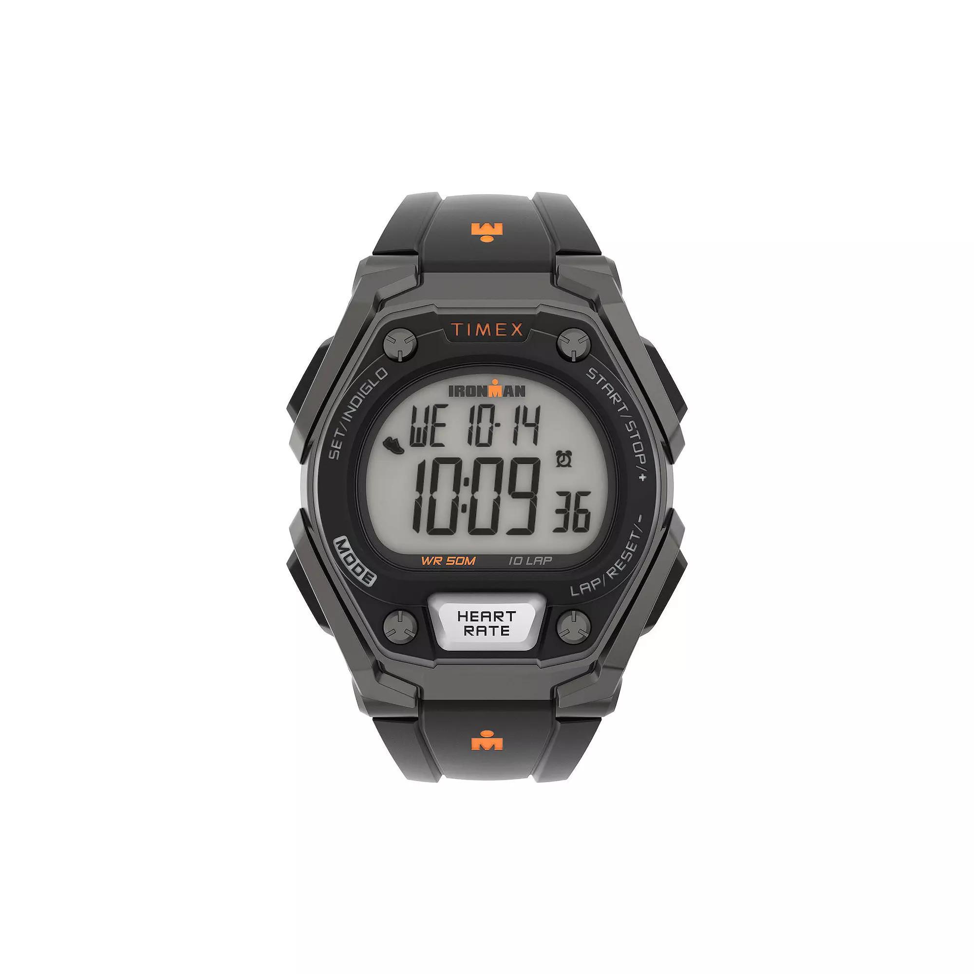 Timex® Men's Ironman® Classic 10+ Activity Tracking & Heart Rate Watch - TW5M49400JT, Size: Large, Black Product Image