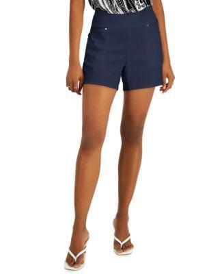 I.n.c. International Concepts Womens Curvy Mid Rise Pull-On Shorts, Created for Macys Product Image