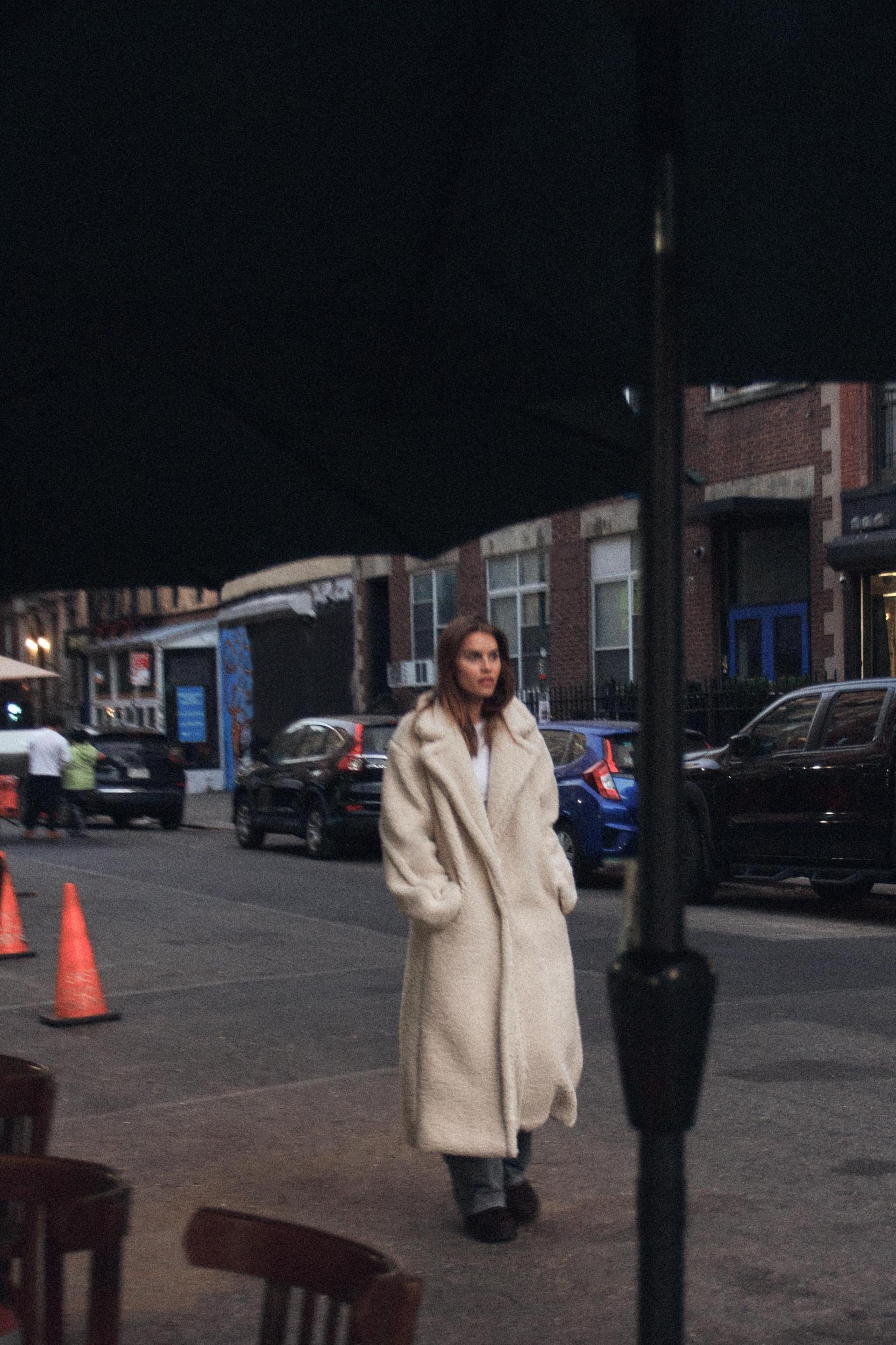 LONG FLEECE COAT Product Image