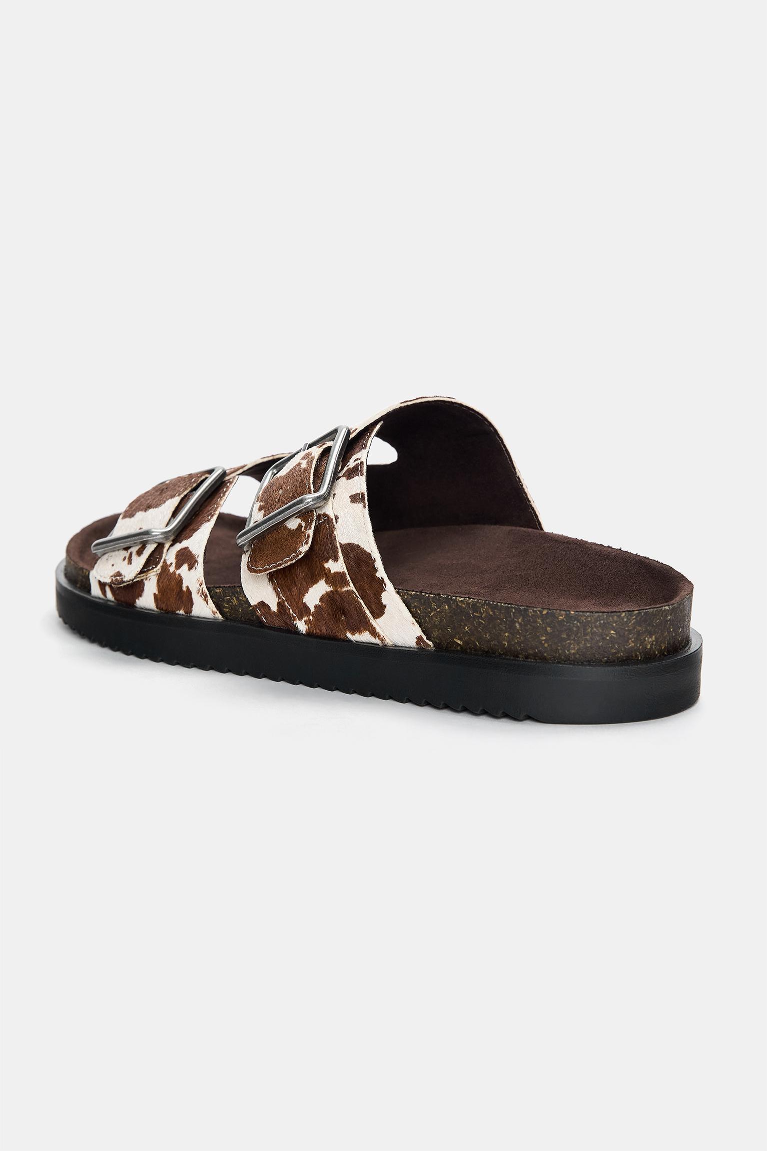 Cow leather buckle sandals Product Image